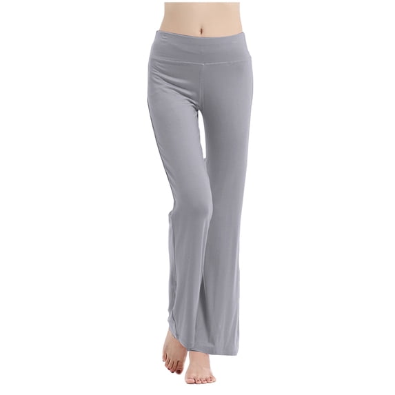 BLVB Bootcut Yoga Pants for Women High Waisted Workout Flare Running Dance Pants Long Stretchy Bootleg Work Trousers