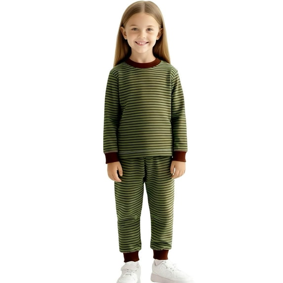 BLVB Boys Girls Clothes 2 Piece Fall Outfits Long Sleeve Shirt and Pants Set Underwear Pajama Sets for Newborn Toddler Kids