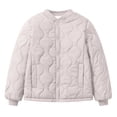 thumbnail image 1 of BLVB Boys Girls Padded Jacket Kids Warm Quilted Coat Lightweight Button down Outerwear Fall Winter Clothes(Beige,9-10 Years), 1 of 7