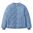 thumbnail image 1 of BLVB Boys Girls Padded Jacket Kids Warm Quilted Coat Lightweight Button down Outerwear Fall Winter Clothes(Blue,9-10 Years), 1 of 7
