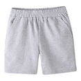 thumbnail image 1 of BLVB Boys Girls Pull on Jogger Shorts Kids Casual Cotton Sweat Lounge Shorts with Pockets Toddler Summer Clothes, 1 of 7