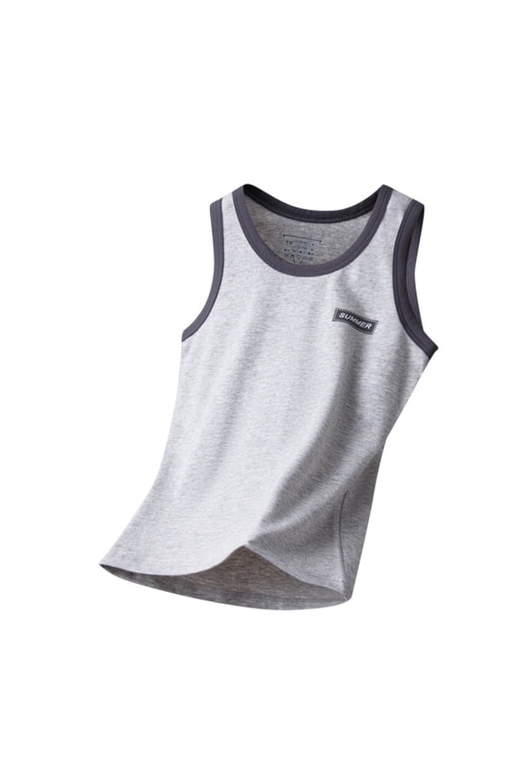 Boys Girls Summer Clothes Sleeveless Undershirt Tank Top Soft Cotton Tee Shirts for Boys and Girls 2-17 Years