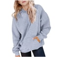 thumbnail image 1 of BLVB Boys Girls Sweatshirt Fall Pullover Hoodie Kids Long Sleeve Sweatshirts Hooded Tops with Pocket, 1 of 5