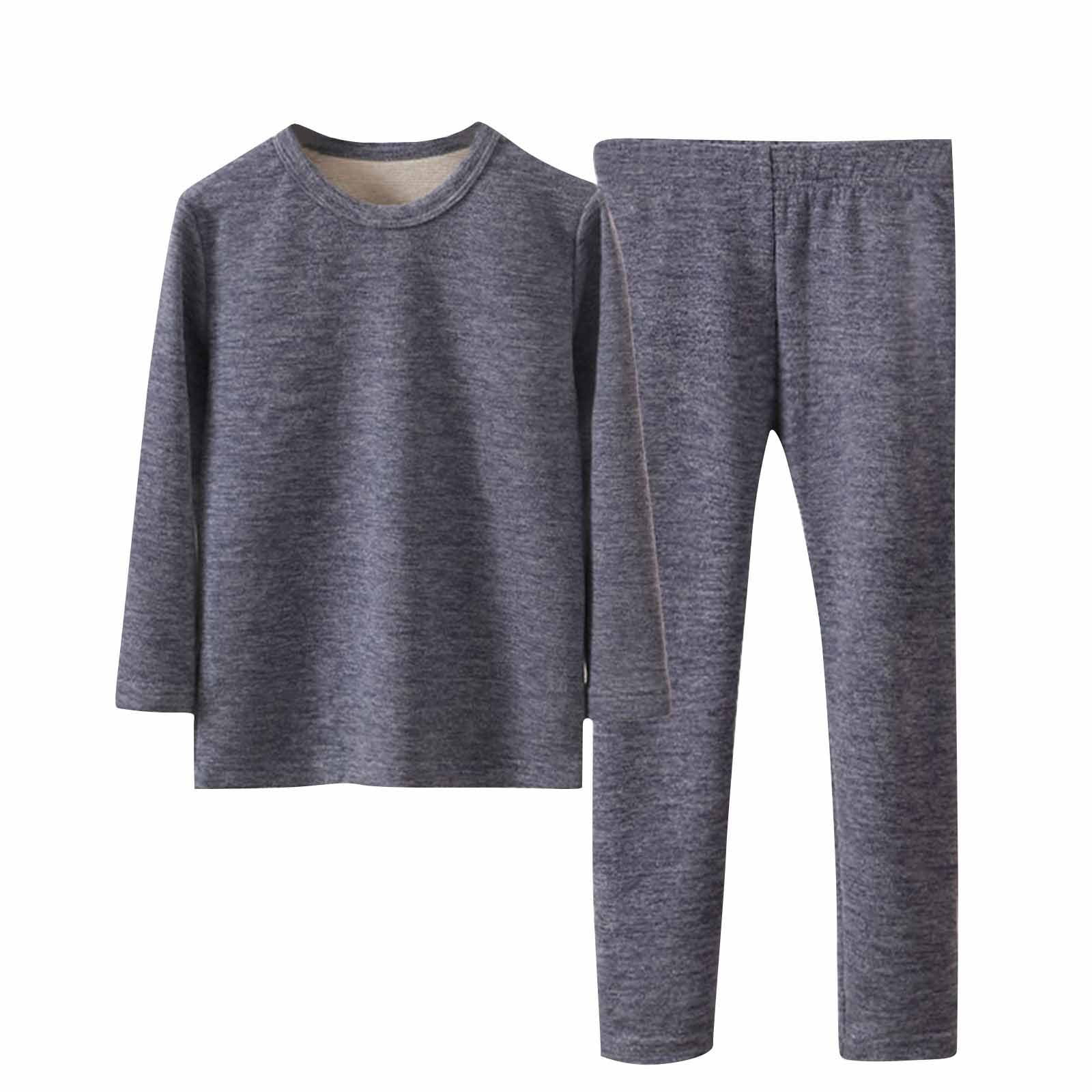 Zando Girls & Boys Thermal Underwear Set | Winter Long Johns Base Layer, Soft Fleece-Lined, Sizes For Toddlers Under 6T