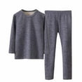 thumbnail image 1 of BLVB Boys Girls Thermal Underwear Set Toddler Soft Long Johns Top Bottom Thermals Base Layer Winter Warm Outfits, 1 of 1