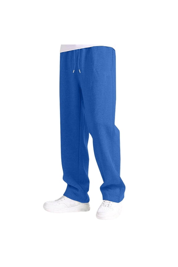 Boys Sweatpants Wide Leg Boys Athletic Drawstring Joggers Pants Kids Sweatpants Open Bottom Pants for Teen