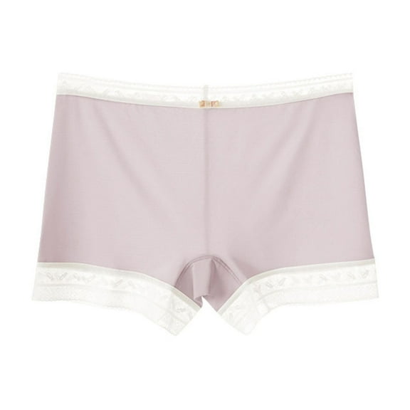 BLVB Boyshorts Panties for Women High Waist Lace Under Shorts Ice Silk Underwear Boxer Briefs Slip Shorts for Under Dresses