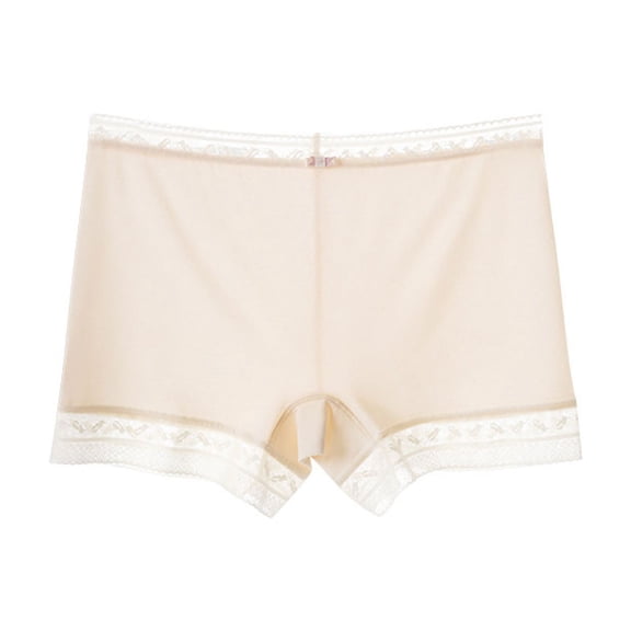 BLVB Boyshorts Panties for Women High Waist Lace Under Shorts Ice Silk Underwear Boxer Briefs Slip Shorts for Under Dresses
