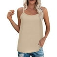 thumbnail image 1 of BLVB Camisole Tops for Women Scoop Neck Adjustable Spaghetti Strap Casual Basic Tank Tops Shirt Summer Clothes, 1 of 7