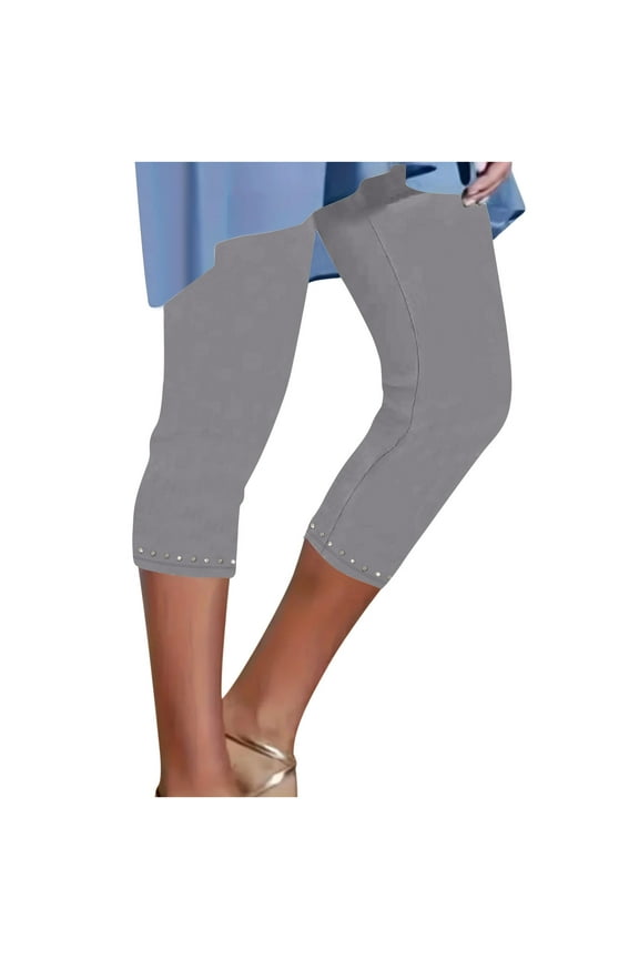 Capri Leggings for Women Summer Clothes Yoga Workout Lounge Capri Pants Hight Waisted Stretchy Cropped Pants Capris Beach Vacation Clothes