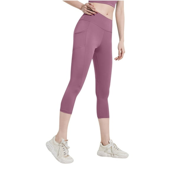 BLVB Capri Leggings for Women High Waisted Capri Leggings with Pockets for Women Workout Yoga Pants Running Capris