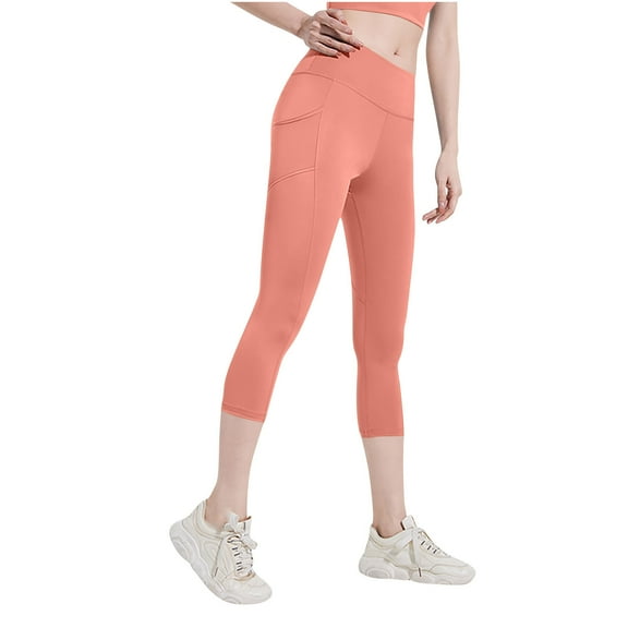 BLVB Capri Leggings for Women High Waisted Capri Leggings with Pockets for Women Workout Yoga Pants Running Capris