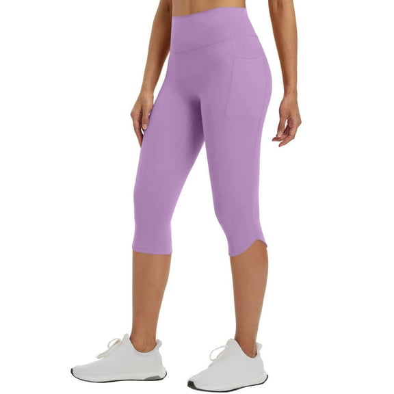 BLVB Capri Leggings for Women High Waisted Capri Leggings with Pockets for Women Yoga Pants Workout Capris Women