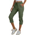 thumbnail image 1 of BLVB Capri Pants for Women Summer Joggers Stretch Lightweight Women’s Cropped Trousers for Casual Lounge Workout with Drawstring, 1 of 7