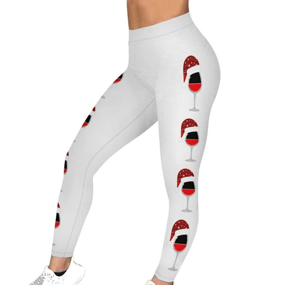 BLVB Christmas Leggings for Women Fashion Print Stretch Workout Gym Yoga Pants Holiday Tights Gift for Women