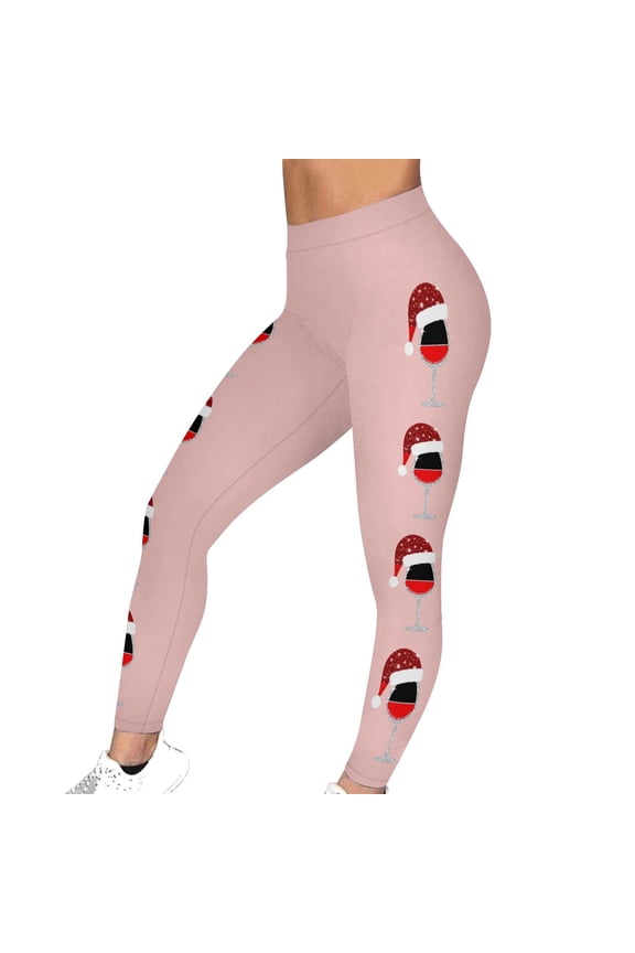 Christmas Leggings for Women Fashion Print Stretch Workout Gym Yoga Pants Holiday Tights Gift for Women