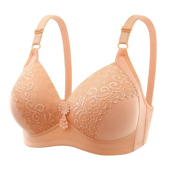 BLVB Comfort Wireless Bras for Women Full Coverage No Underwire Bralettes Lounge Everyday Bras with Soft Support Khaki