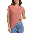 thumbnail image 1 of BLVB Crew Neck T Shirts for Women Daily Casual Fitted Tshirt Short Sleeve Basic Tops Summer Workout Stretchy Tees, 1 of 3