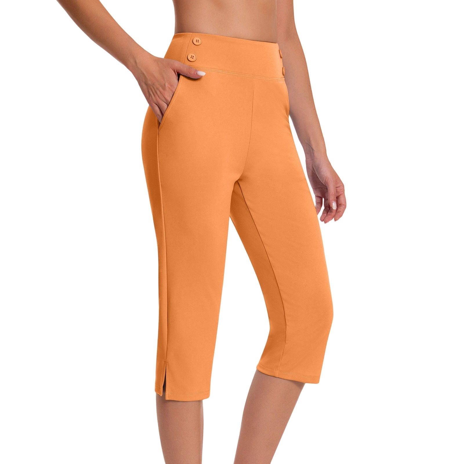 chinese dress ladies Hvyesh Womens Business Casual Capri Pants Summer Trendy 2025 Pleated High  Waisted Capris for Women Wide Leg Cropped Trousers Dress Palazzo Trouser  Women's Pink Black Dressy Ankle Ladies Beige Petite at Amazon