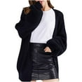 thumbnail image 1 of BLVB Fall Winter Cardigans for Women Casual Loose Long Sleeve Button down Open Front Knit Sweaters Coat Outerwear, 1 of 5