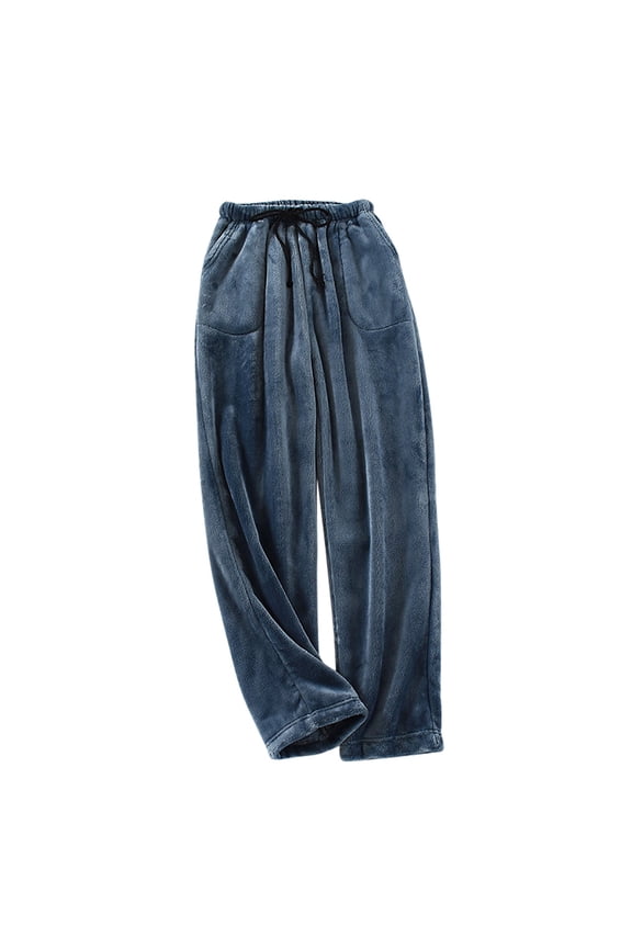 Flannel Pajama Pants for Women and Men Unisex Pjs Bottoms Elastic Waist Cozy Fleece Plush Lounge Pants Sleepwear