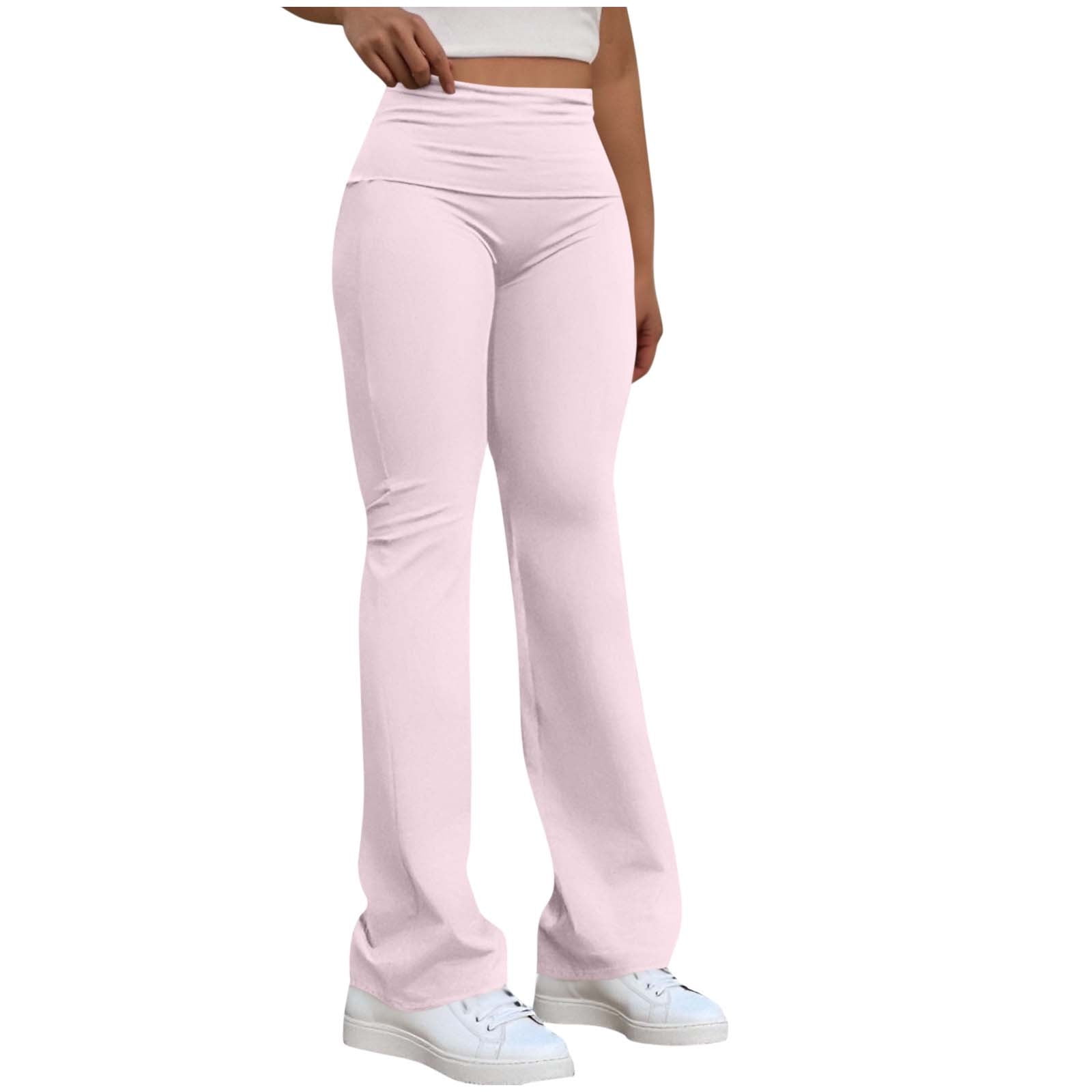 28/30/32/34 Binnenbeenlengte Dames Bootcut Yoga Broek Lange Bootleg Hoge Taille Flare Broek met Zakken, Zwart, S / 30L