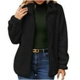thumbnail image 1 of BLVB Fleece Jackets for Women Long Sleeve Zip Up Lapel Fleece Coats Jackets Fuzzy Cozy Winter Warm Outerwear, 1 of 6