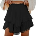 thumbnail image 1 of BLVB Flowy Shorts for Women Ruffle Skorts Mini Skirts High Waisted Teen Gilrs Tennis Skort Summer Boho Beach Shorts Fashion, 1 of 7