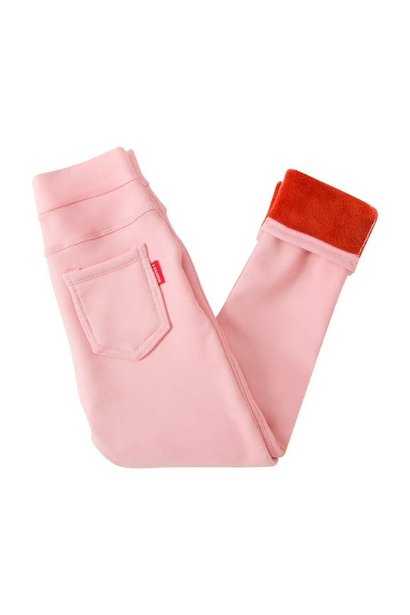 Girls Boys Fleece Leggings Toddler Warm Winter Leggings for Kids in 2-9 Years Fleece Pants