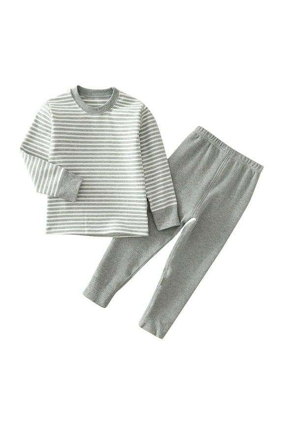 Girls Boys Thermal Underwear Set Soft Long Winter Johns Base Layer Thermal Top and Bottom for Toddler