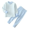 thumbnail image 1 of BLVB Girls Boys Thermal Underwear Set Soft Long Winter Johns Base Layer Thermal Top and Bottom for Toddler, 1 of 3