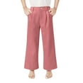thumbnail image 1 of BLVB Girls Dress Pants Wide Leg High Waist Long Casual Trousers Kids Summer Solid Color Pants with Pockets 5-14 Years, 1 of 7