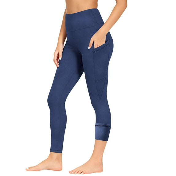 BLVB Girls Fleece Lined Leggings Warm Winter Running Tights for Kids High Waist Athletic Yoga Pants with Pockets 4-13 Years