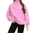thumbnail image 1 of BLVB Girls Oversized Sweatshirt Long Sleeve Mock Neck Pullover Top Fall Winter for Teen Girls 5-14 Years, 1 of 6