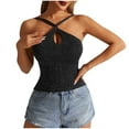 thumbnail image 1 of BLVB Going out Tops for Women Summer Sleeveless Criss Cross Cami Shirts Casual Lightweight Knit Tank Tops Party Club Outfits, 1 of 7