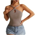 thumbnail image 1 of BLVB Going out Tops for Women Summer Sleeveless Criss Cross Cami Shirts Casual Lightweight Knit Tank Tops Party Club Outfits, 1 of 7