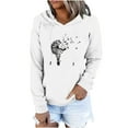 thumbnail image 1 of BLVB Hooded Sweatshirts for Women Long Sleeve Drawstring Printed Cute Teen Girls Hoodies Tops Pullover with Pocket, 1 of 4