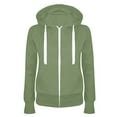 thumbnail image 1 of BLVB Hoodies Jackets for Women Casual Long Sleeve Zip up Sweatshirts Jackets Drawstring Hooded Coat with Pockets, 1 of 2