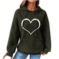 thumbnail image 1 of BLVB Hoodies for Women Heart Printed Long Sleeve Sweatshirts Dressy Casual Drawstring Fall Winter Pocket Pullover, 1 of 4