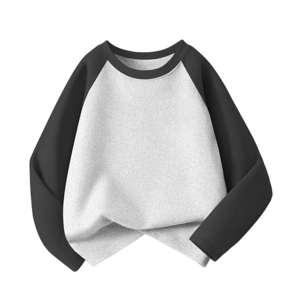BLVB Kids Toddler Baby Boys Girls T Shirts Casual Raglan Long Sleeve Tee Crewneck Color Block Cute Spring Fall Blouses Tops