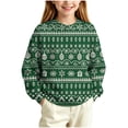 thumbnail image 1 of BLVB Kids Ugly Christmas Sweater Girls Boys Holiday Pullover Crewneck Long Sleeve Tops Knitwear for Aged 5-15 Years(Green,11-12 Years), 1 of 7