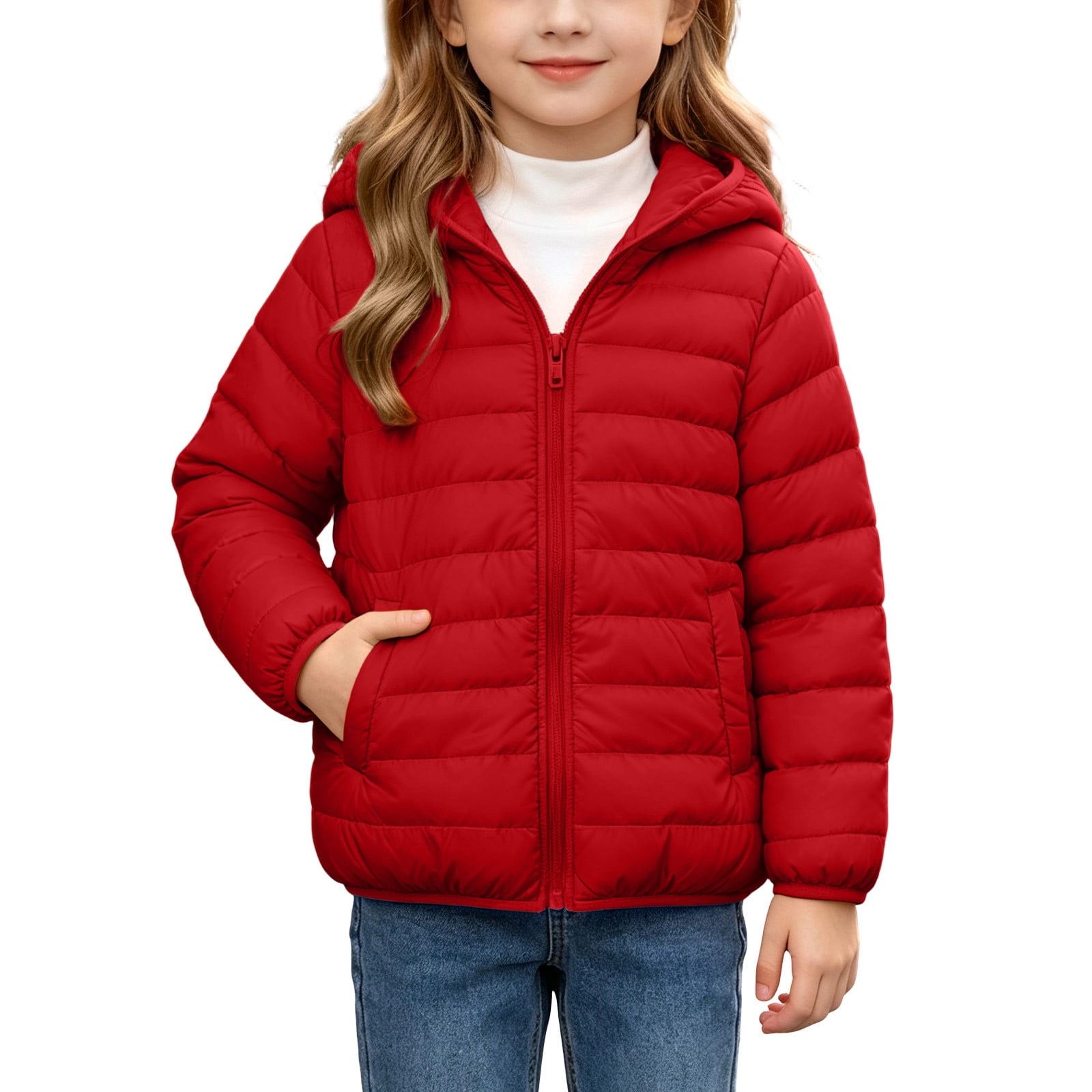 BLVB Kids Winter Coats Boys Girls Lightweight Puffer Quilted Hooded ...