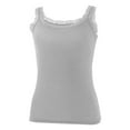 thumbnail image 1 of BLVB Lace Camisole Tank Tops for Women Summer Scoop Neck Sleeveless Tops Soft Ribbed Lace Trim Cami Shirts Basic Undershirts, 1 of 7