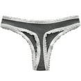 thumbnail image 1 of BLVB Lace Cotton Thongs for Women Ladies Underwear Low Rise Soft Panties No Show, 1 of 5