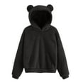 thumbnail image 1 of BLVB Little Girls Fuzzy Fleece Cute Pullover Hoodies Sweatshirt Casual Sherpa Winter Tops Warm Outfits with Pockets 4-15 Years, 1 of 7