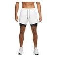 thumbnail image 1 of BLVB Men's 2 in 1 Workout Running Shorts Casual Quick Dry Lightweight Athletic Gym Sports Shorts with Compression Liner, 1 of 8