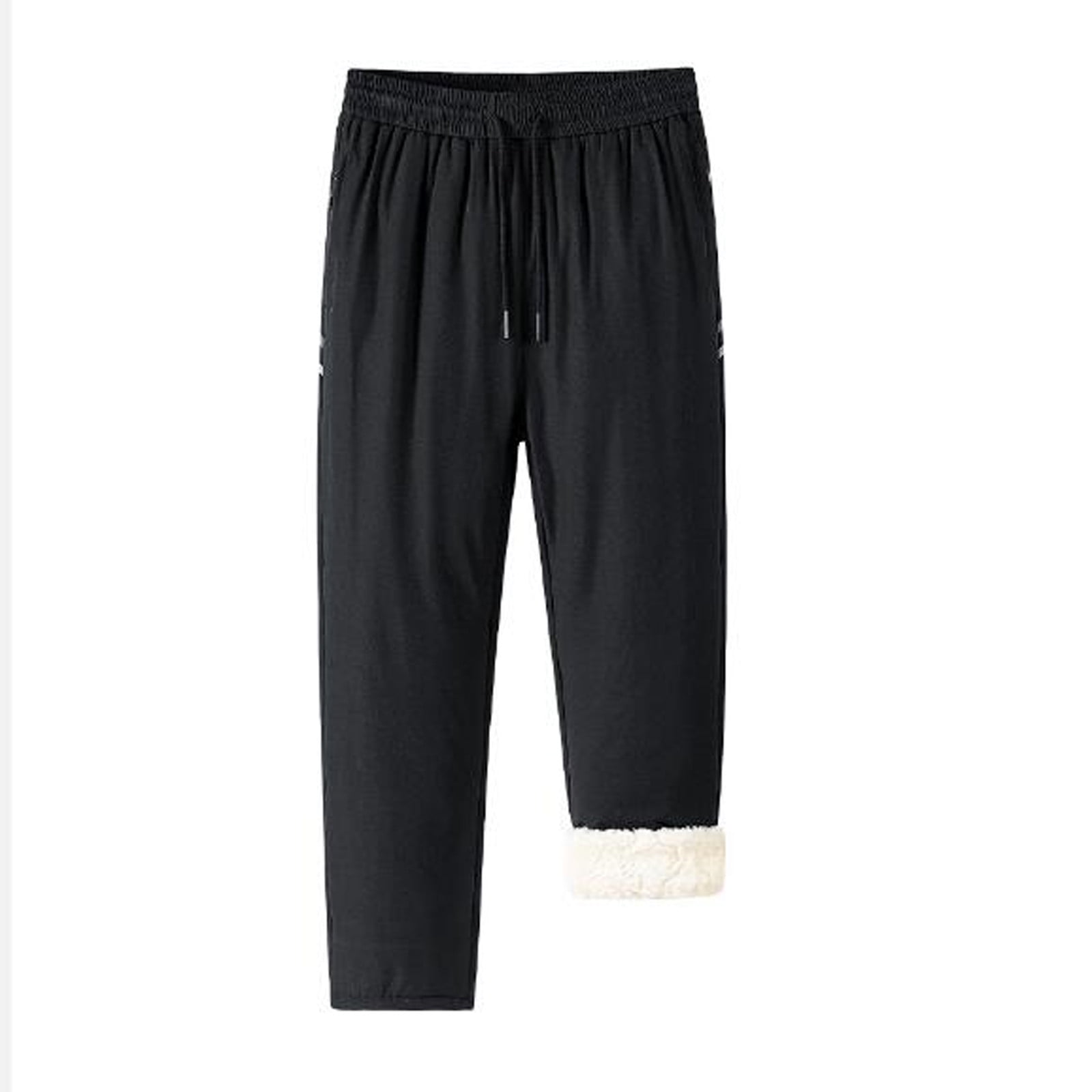 Fashion Cotton Pants Men's Fleece-lined Warm