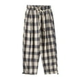 thumbnail image 1 of BLVB Men's Plaid Pajama Pants Elastic High Waist Wide Leg Pants Casual Loose Comfy Plus Size Lounge Trousers, 1 of 8