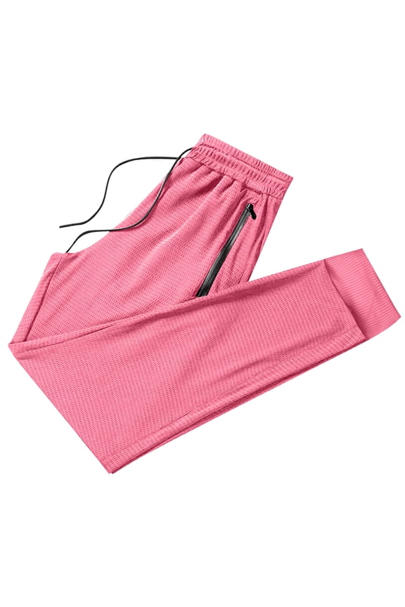 Mens and Womens Mesh Jogger Pants Comfortable Athletic Sweat Pants with Pockets for Active Wear, Lightweight Breathable S-5XL