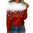 thumbnail image 1 of BLVB Merry Christmas Shirt for Women Crewneck Christmas Tree Graphic Sweatshirt Casual Vacation Long Sleeve Tees Tops, 1 of 5